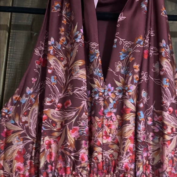 Taylor Women's Floral Maxi Dress - Burgundy and Pink - Picture 3 of 6